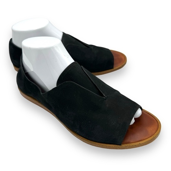 4 for $40 SALE! 1.State Cassidee Suede Open Toe Casual Sandals, Black, Size 8M - Picture 1 of 11